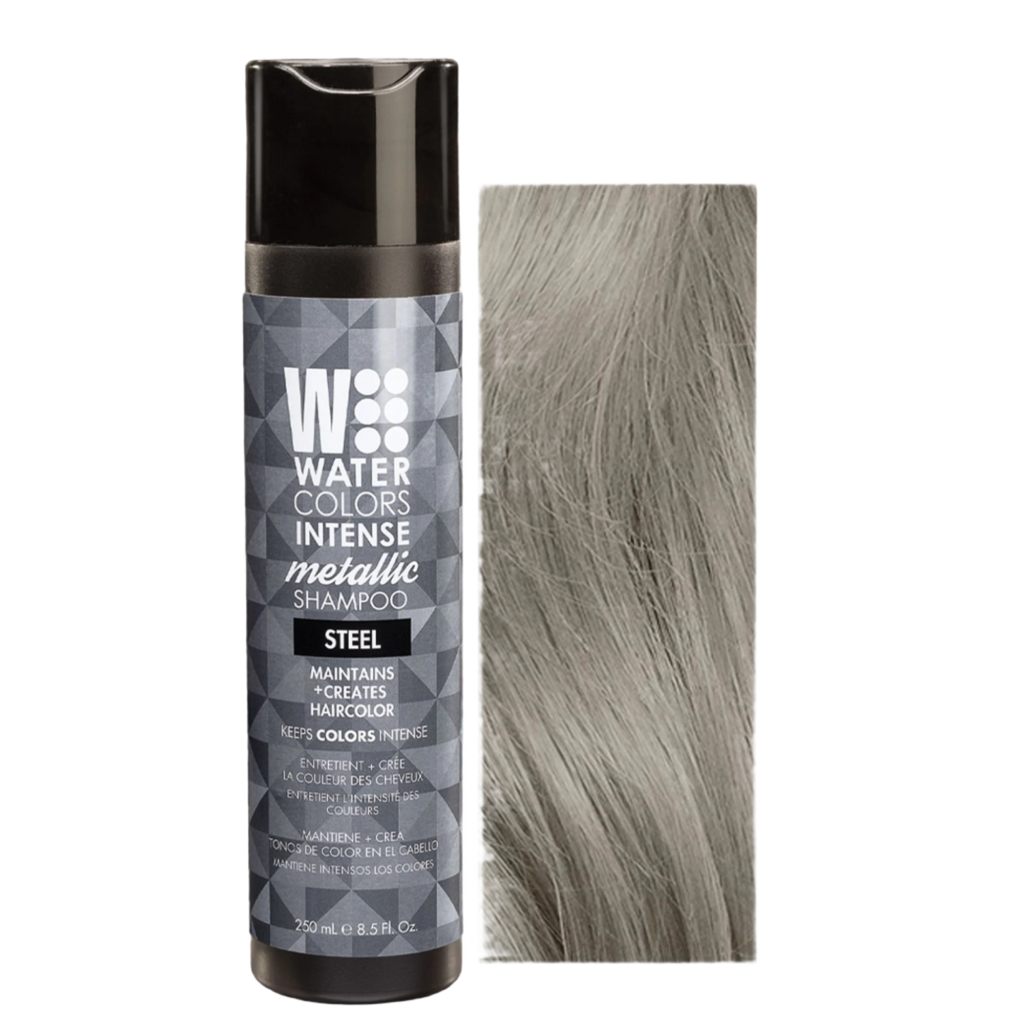 Watercolors Intense Metallic Shampoo | Steel 8 oz